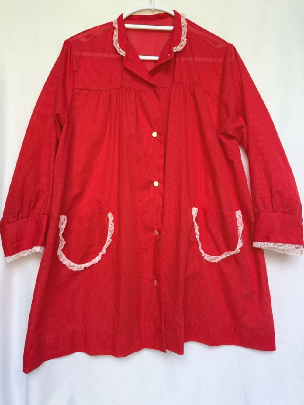 VINTAGE 1970s Katz Underwear Company Red House Coat
